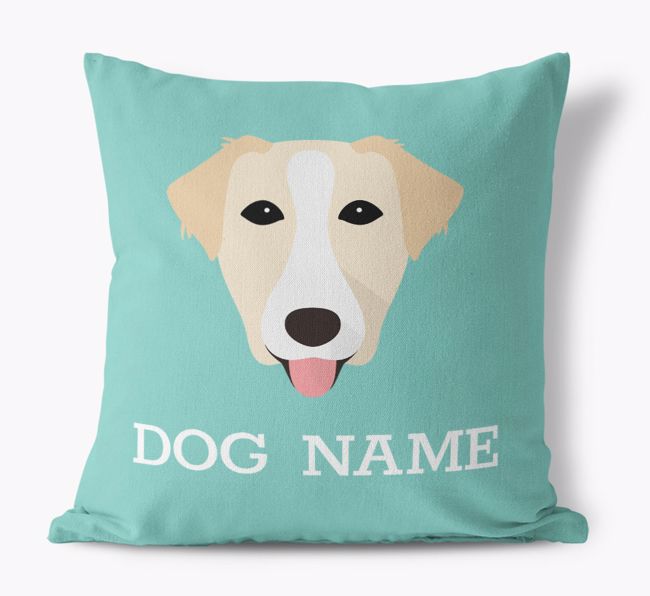 {dogsName}'s Icon: Personalized {breedFullName} Canvas Pillow